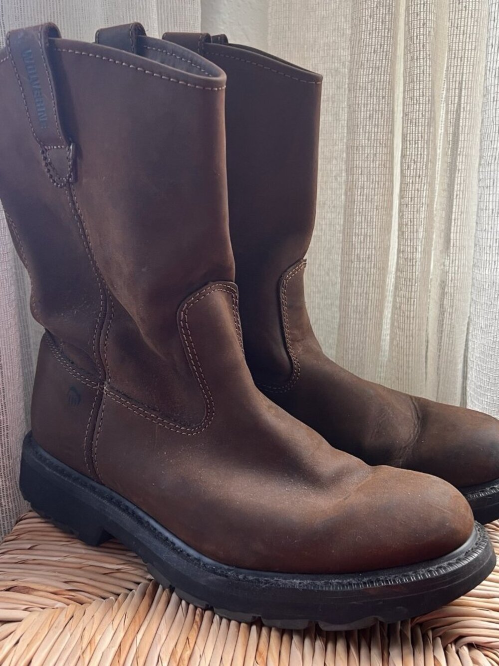 Wolverine Sz 11 Wellington Leather Western Work Boots Brown Mens WO4727